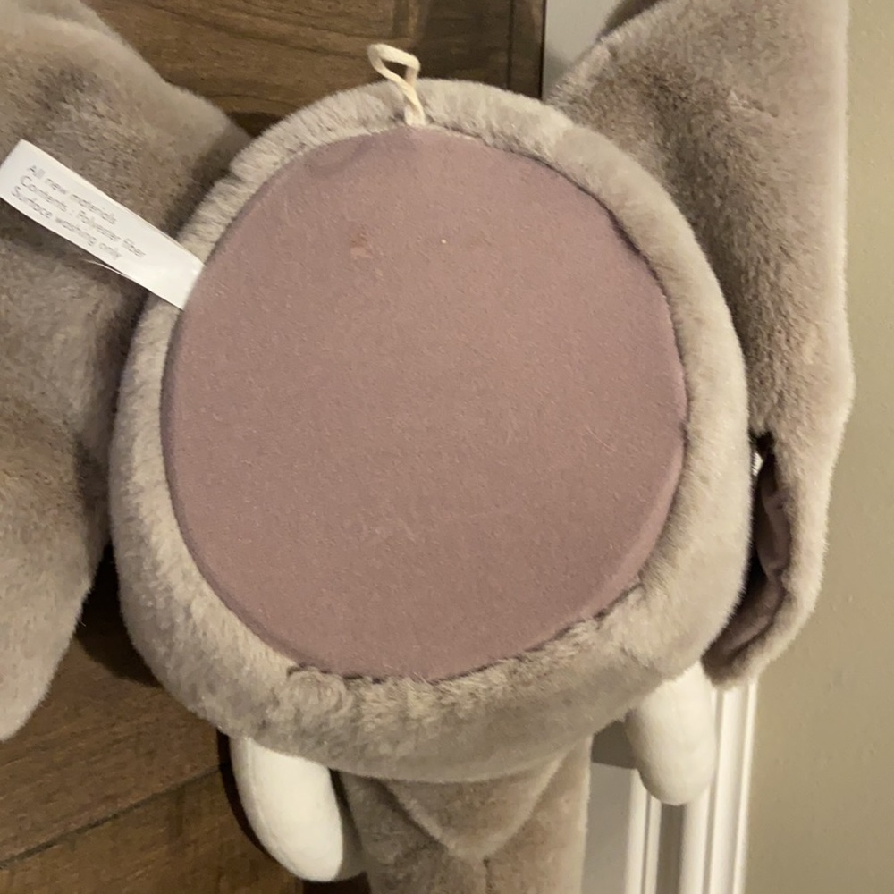 Plush Elephant Wall Decor - Gray and White - Picture 6 of 9